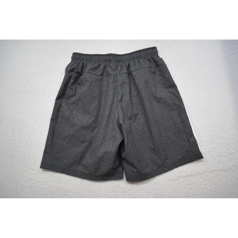 Adidas Gym Shorts Gray Striped Performance With Pockets‎ Mens Size Large 9" - Picture 6 of 6